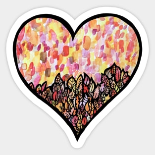 Autumn Heart Sticker